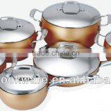 2015 New Products 12PCS High Quality 2.5mm Hard Anodized Aluminium Cookware Set With Plated Copper Surface For Wholesale thumbnail-1