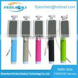 2016 Fashion Fodable Pocket Cable Monopod Wired Selfie Stick With Mirror thumbnail-1