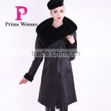 2015 New Design Used Long Winter Women Medium Length Wool Fur Coat Quality Choice