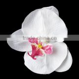 White & Pink Orchid Hair Flower Clip Bridal Hair Jewelry
