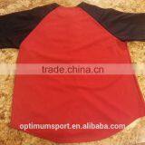 Button Shirts Contrast Red and Black Baseball Jersey thumbnail-2