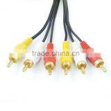 High Quality 3RCA to 3RCA VICEO&AUDIO M/M Cable for Computer/TV/DVD Player/soundbox thumbnail-2
