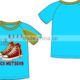 Wholesale Price Toddler Boys T-shirt With Chest Print Baby Clothing Kindergarten Baby Boys T-shirt thumbnail-1