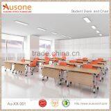 Mental base with wheels melamine desktop school furniture classroom desks