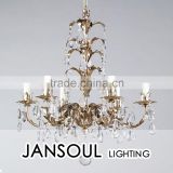 chinese new product fancy pendant lighting european style leaf body crystal chandelier indoor decorative chandelier