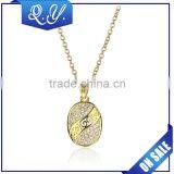 Oval Shaped Noble Jewelry for Women Clear Crystal Pendant Necklace