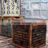 Industrial Leather Printed Box Furniture