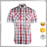Most popular slim fit Casual 100% Cotton plaid men's formal dress shirt