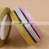 Wholesale Polyester Gold/Silver /pink Metallic Foil Ribbon thumbnail-5