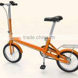 Factory Supply Blue Color 16 Inch Single Speed Steel Folding Bike thumbnail-5