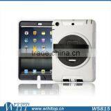 Genuine Leather Hand Strap Rotating 3 Layer Heavy Duty Hybrid Armor Case for IPad Mini 1 2 3, With Touchable Screen thumbnail-2