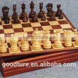 Luxury Fine Skilled Wooden Chess Set With King Height 9.7cm thumbnail-5