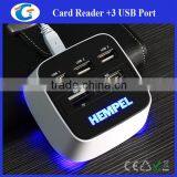 Card Reader And ABS Plastic Mini USB 2.0 Hub Cube thumbnail-1