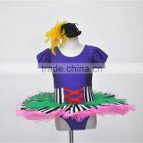 Kids Ballet Skirt, Short Sleeve Girls Camisole Ballet Tutu, Rainbow Stripe Princess Tutu Dress Kids Dancewear thumbnail-2