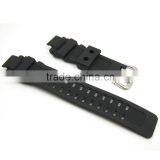 16MM Black Ruber Resin Watch Bands Straps Fit For Casi thumbnail-1