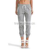 Womens Grey 100 Cotton Fleece Jogger Pants Wholesale thumbnail-1