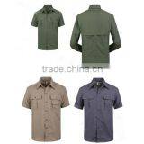Men's Vented Camping Hiking Fishing Moisture Wicking Compressed Breathable Shirt thumbnail-1