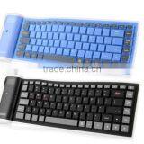 Silicone Dustproof Waterproof Foldable Bluetooth Keyboard