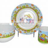3pcs Breakfast Sets With Cute Cartoon Printing