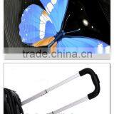 China 2015 With Two Size 20'' 24''Factory Fashion for Girls Butterfly Printing ABS&PC Carry on Trolley Luggage Set for Travel thumbnail-4