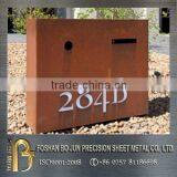 High Precision Customized Corten Steel Anti-corrosion Mailbox Sheet Metal Fabrication