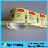 Low price top sell blank clear sticker ticket