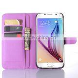 Factory Price Lichee Leather Pouch Wallet Case Folio Stand Cover for Samsung GALAXY S7 Plus thumbnail-5