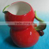 Ceramic Apple Shape Milk Jar in Fruit Design thumbnail-1