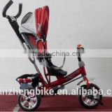 Manufacture made push and pedal power steel stroller baby tricycle