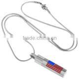 SRP8461Military Memorials USA Flag on Perfume Bottle Cylinder Stainless Steel Cremation Jewelry Pendant thumbnail-4