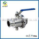 HF1A00365 DN65 2.5 Inch Top Quality 304 Stainless Steel Sanitary Ball Valve thumbnail-1
