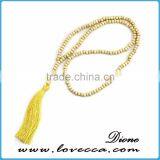 Hot Sale Handmade Wooden Multicolor Gemstone Necklaces Pendant for Lady thumbnail-3