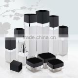 black cosmetic jars plastic