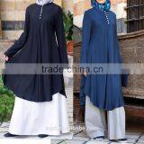 OEM Service China Factory Custom Made Arabic Basic Muslim Pleated Loose Tunic thumbnail-1