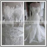 Lace Long Sleeve Mermaid Custom Made Floor Length Formal Bridal Dress Vestidos De Novia BW074 wedding dresses real sample