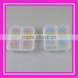 4 Cases Plastic Pill Box