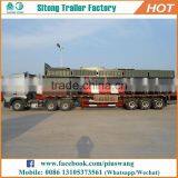 China Hot Sale 3 Axle Flatbed Trailer With Sides Bulk Cargo Transport Drop Side Trailer for Sale thumbnail-4