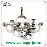 High Quality Bakelite Handle Glass Lids 7pcs Non Stick Stainless Steel Cookware thumbnail-2