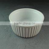 4.5"pure White Ceramic Porcelain Type Bakeware Type Ramekin thumbnail-1