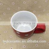 Stocked Cheap Red Ceramic Cup,Ceramic Coffee Cup , Milk Mug thumbnail-5
