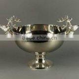 Deer Handle Nickle Plated Antique Wine Bucket thumbnail-1