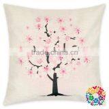Merry Christmas Print Square Cushion Cover Decorative Cotton Pillow Cover thumbnail-4