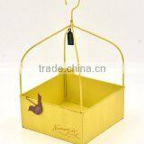 Hanging Flower Pots Large Metal Iron Bucket Flower Holder Garden/Balcony Planter thumbnail-5