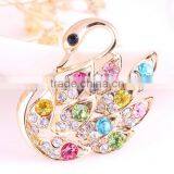 Swan Shape Bridal Crystal Pins Rhinestone Brooch Hijab Pins Scarf Pins Brooches thumbnail-1