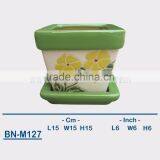 Vietnamese Ceramic Sandblasting Mini Flower Pot BN-M127 thumbnail-1