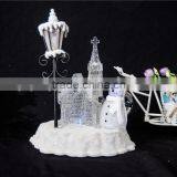 Acrylic Led Light House With Snowman and Lamp for Christmas House thumbnail-2