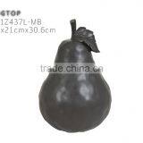 Matt-black Ceramic Pear thumbnail-1