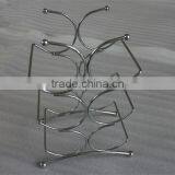 CHROME WINE RACK / METAL WINE RACK FOR 6 BOTTLES