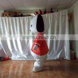 Advertising Adult Wearing Polyfoam Big Head Dog With Red Tshirt Mascot Costume thumbnail-2