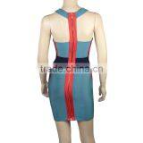 2015 New Arrival High Quality National Wind Elastic Knitted Bandage Dress Printed Celebrity Party Dress thumbnail-4